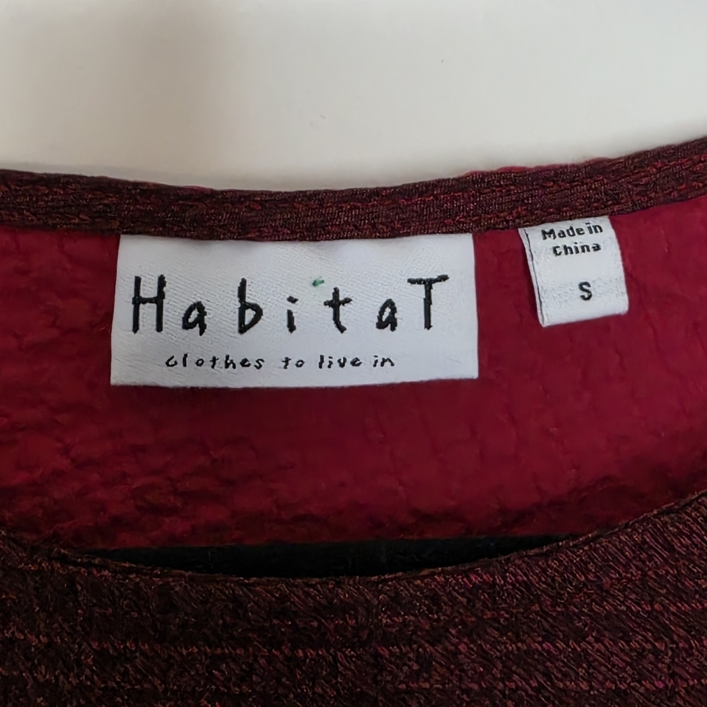 Habitat Colorblocked Oversized Top Size Small 3/4 Sleeves Lagenlook Shirt - Picture 14 of 14